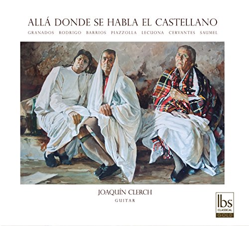 CD cover: painting of three people in traditional clothing, Joaquín Clerch guitar.