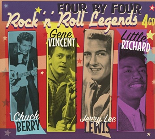 CD cover featuring portraits of Chuck Berry, Gene Vincent, Jerry Lee Lewis, and Little Richard.