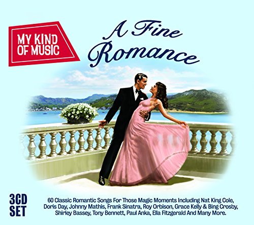 CD cover: couple dancing, blue sky, text “My Kind Of Music - A Fine Romance”.