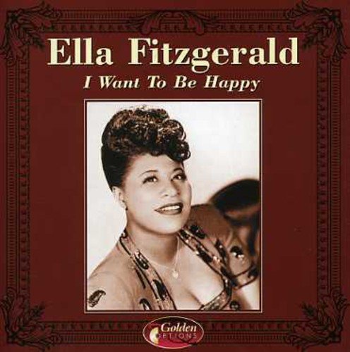 Ella Fitzgerald album cover, "I Want To Be Happy", portrait.