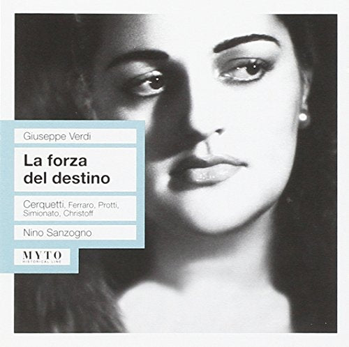 CD cover for Verdi’s “La Forza del Destino” featuring a woman’s face.