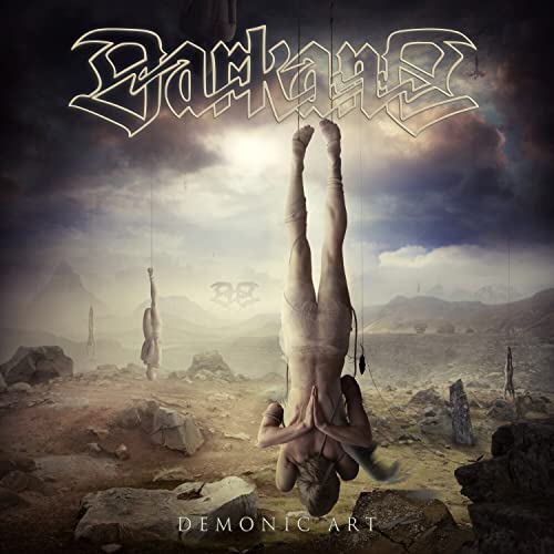 CD cover art: dark landscape with figures suspended from ropes.