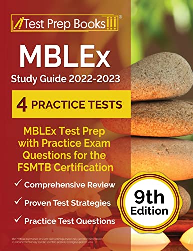 Red MBLEx study guide cover with stacked stones and “9th Edition” badge.