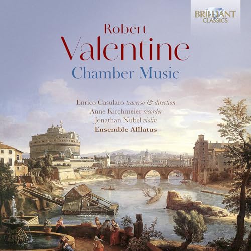 CD cover: painting of a bridge and city, text “Valentine Chamber Music”.