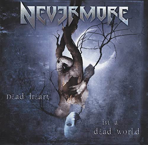 CD cover: dark, surreal image of a figure clinging to a tree.
