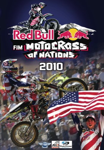 DVD cover for 2010 Red Bull Motocross of Nations, featuring racers and flags.