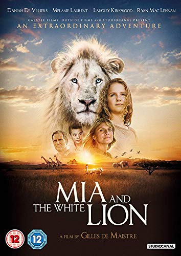 DVD cover for "Mia And The White Lion" featuring a girl and lion.