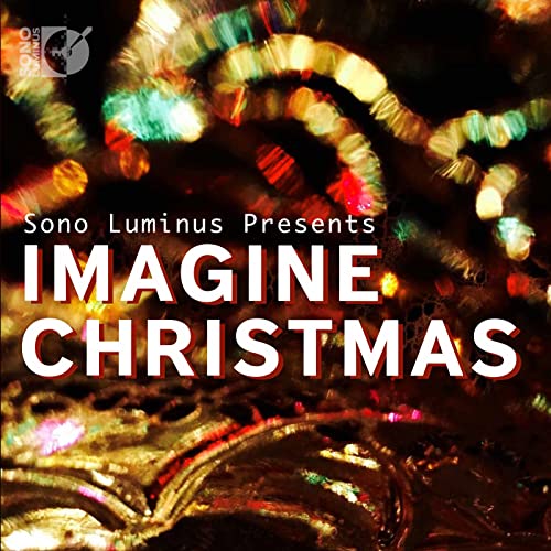 CD cover for “Imagine Christmas” with blurred holiday lights.