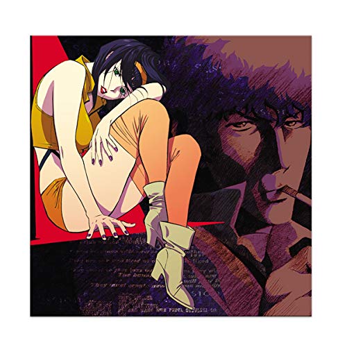 Cowboy Bebop vinyl album cover featuring Faye Valentine and Spike Spiegel.