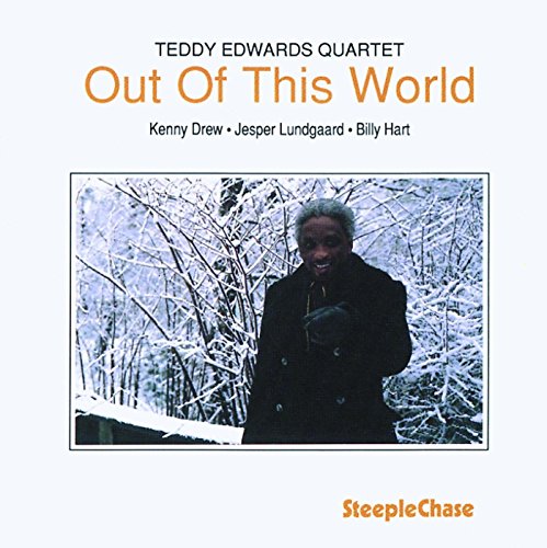 CD cover: Teddy Edwards Quartet, man in winter landscape.