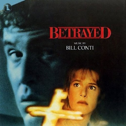 CD cover for "Betrayed" soundtrack featuring Bill Conti, with film portraits.