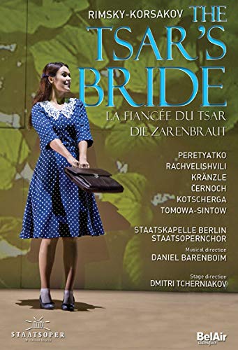 DVD cover for opera "The Tsar's Bride" featuring a woman in blue dress.