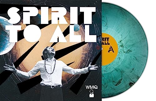 Vinyl record cover for Wojtek Mazolewski Quintet’s “Spirit To All”, turquoise marble.
