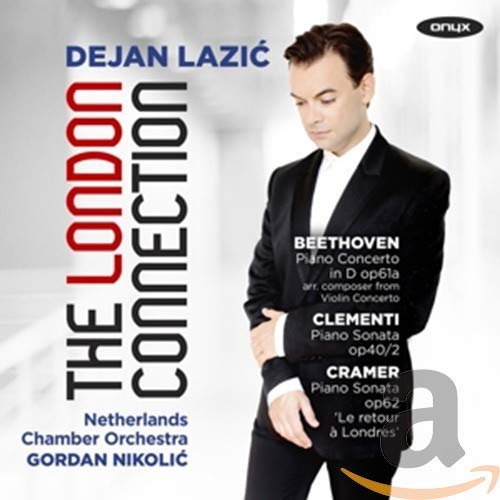 CD cover featuring violinist Dejan Lazic in a suit, with text details.