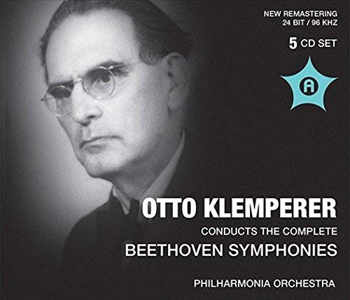 CD set cover featuring portrait of conductor Otto Klemperer.