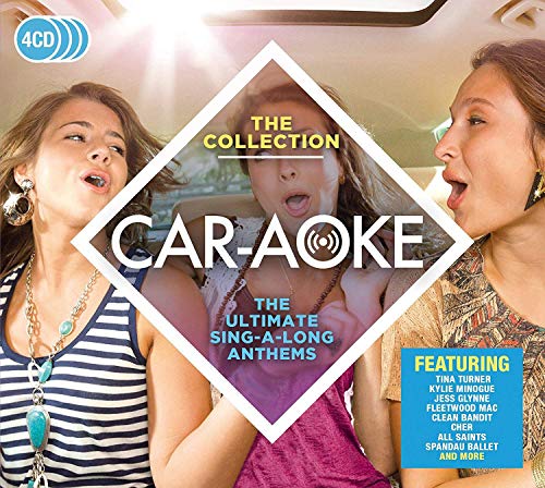 Four CD case featuring three women singing in a car, text overlay.