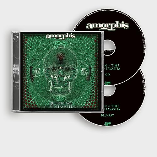 Amorphis "Queen Of Time" live album CD with ornate skull cover art.