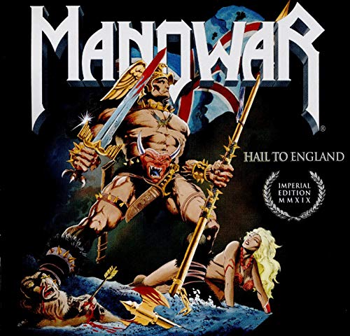 Album cover featuring a muscular warrior with a sword standing over a fallen foe.