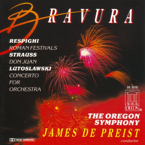 CD cover for Respighi, Strauss, and Lutosławski orchestral works.