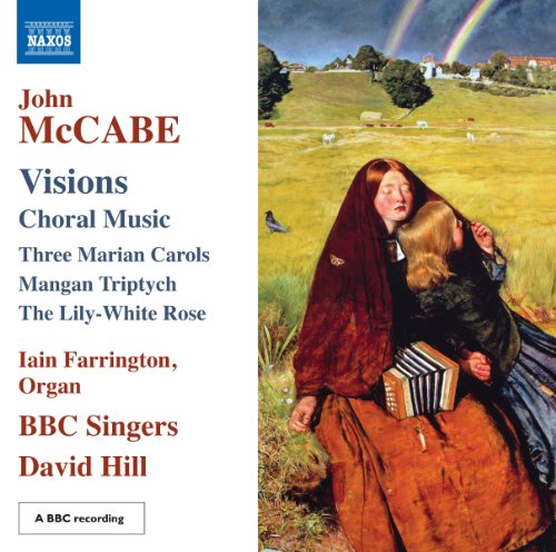 CD cover featuring a painting of two girls and a rainbow.