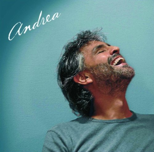 Andrea Bocelli album cover featuring a close-up of the singer’s face.