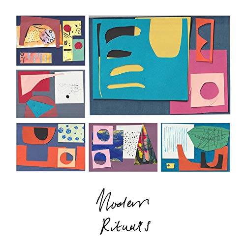CD cover with colorful abstract paper collage and handwritten text.
