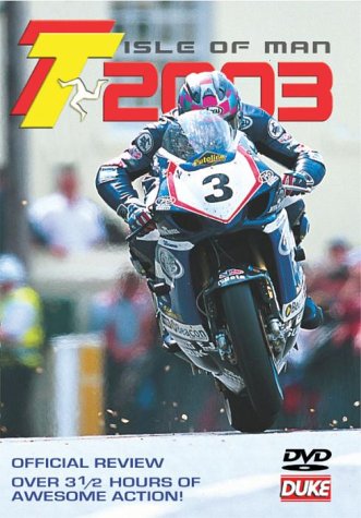 DVD cover for "TT 2003: Review" featuring a motorcycle racer.