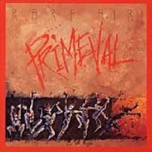 CD cover for “Rare Air - Primeval” with red text and silhouetted figures.