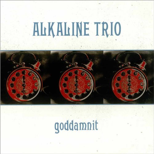 Alkaline Trio album cover, “Goddamnit”, featuring repeated alarm clock imagery.