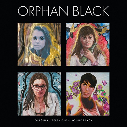 “Orphan Black” soundtrack CD cover with four painted portraits of women.