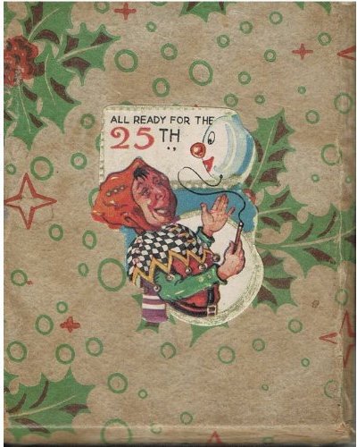 Vintage CD cover with a clown illustration and holly pattern.
