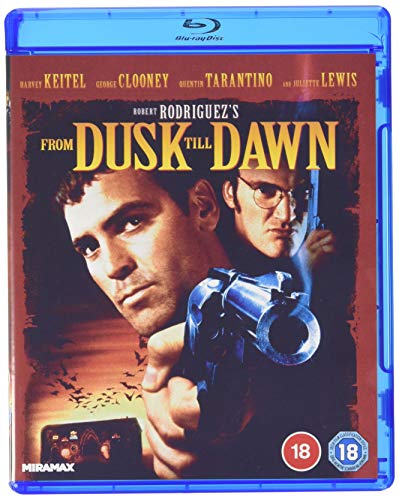 From Dusk Till Dawn" Blu-ray case featuring Harvey Keitel and George Clooney.