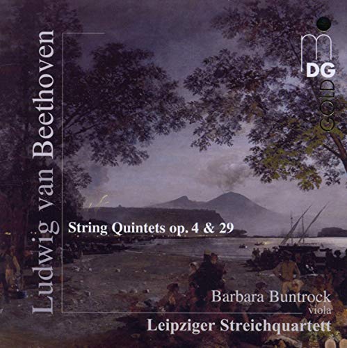 CD cover for Beethoven string quintets performed by Leipzig String Quartet.