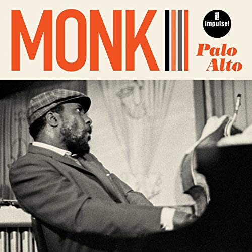 Thelonious Monk album cover, "Palo Alto," featuring a portrait of the pianist.