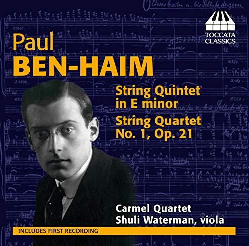 CD cover featuring composer Paul Ben-Haim and the Carmel Quartet.