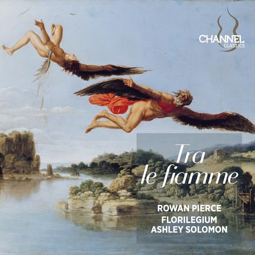CD cover with figures falling from the sky over a landscape.