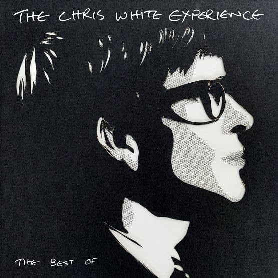 Black and white vinyl record cover featuring a halftone portrait.