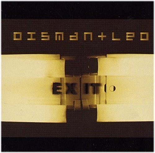 CD case with distorted text reading “Dismantled Exit” and a central opening.