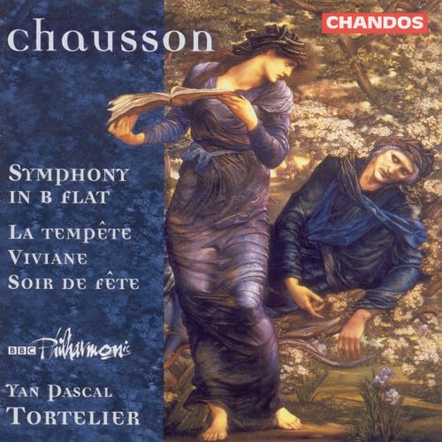 CD cover: painting of two figures, text “Chausson” and “Symphony in B Flat”.