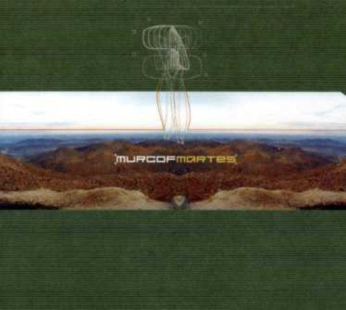 CD cover for Murcof’s “Martes” with abstract landscape and wireframe design.