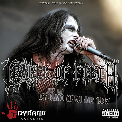 Cradle Of Filth album cover featuring a vocalist with long hair.