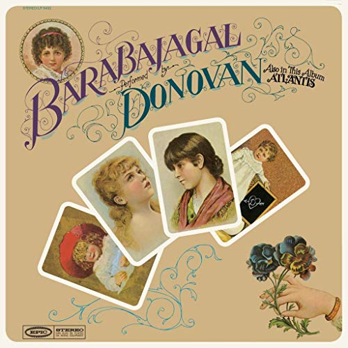 Donovan’s “Barabajagal” vinyl album cover with vintage portrait collage.