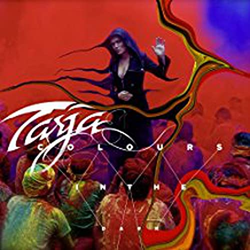 CD cover for Tarja’s “Colours In The Dark” featuring a woman and colorful figures.