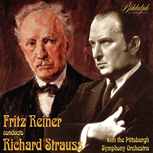 CD cover featuring portraits of Fritz Reiner and Richard Strauss.