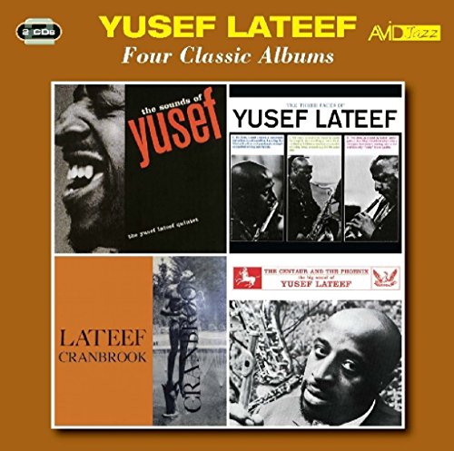 CD cover for Yusef Lateef’s four albums, featuring portraits and abstract art.