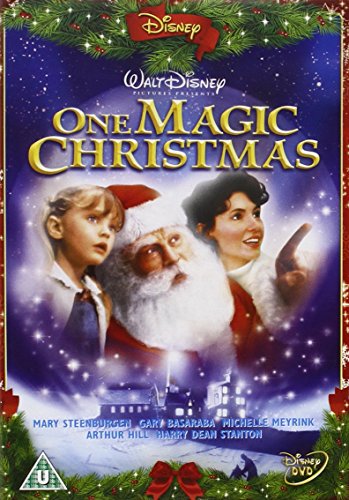 DVD cover for "One Magic Christmas" featuring Santa, a child, and a woman.