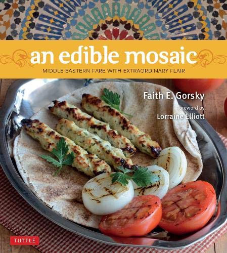 Cookbook cover featuring grilled kebabs with vegetables and a patterned background.