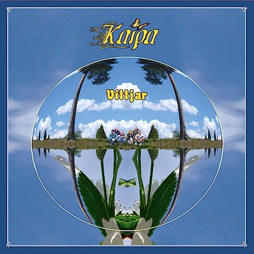 Album cover for Kaipa’s “Vittjar” featuring a mirrored landscape and people.