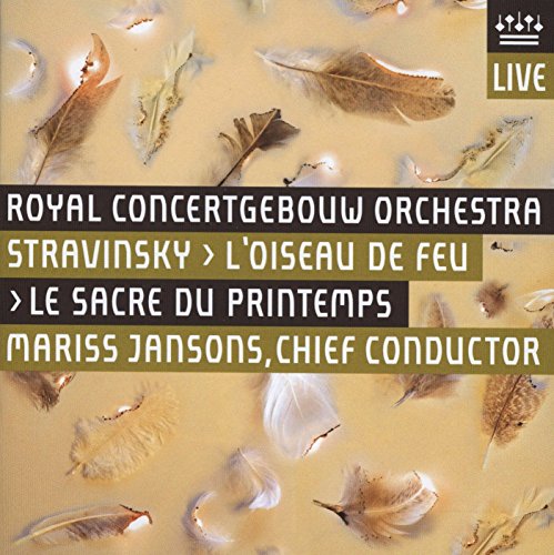 CD cover for Stravinsky’s “The Firebird” and “The Rite of Spring” orchestra recording.
