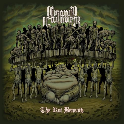 Album cover: decaying figures surround a central, seated figure.